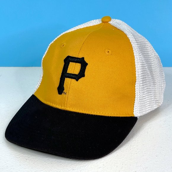 BWM Pittsburgh Pirates MLB Baseball Black Yellow Cap Hat Adjustable Strap Back - Picture 2 of 6